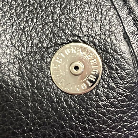 Brighton Tri-fold Brown Black Silver-Tone Magnetic Closure Various Compartments - Picture 5 of 16